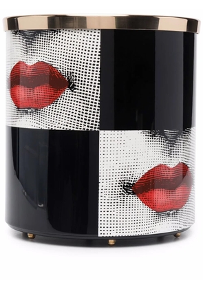 Fornasetti Kiss paper basket - Black