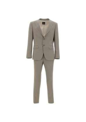 BOSS micro-pattern suit - Neutrals