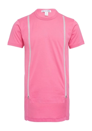 Comme Des Garçons Shirt zip-embellished T-shirt - Pink