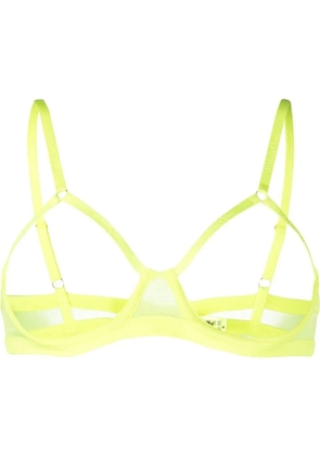Maison Close Corps à Corps Neon sheer bra - Yellow