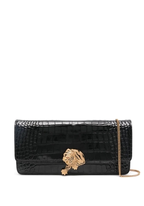 Roberto Cavalli logo-plaque clutch bag - Black