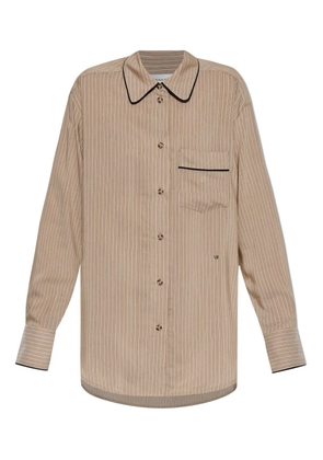 Victoria Beckham stripe pajama shirt - Neutrals