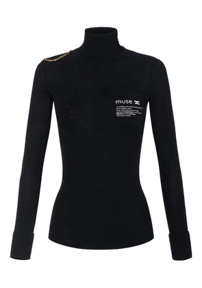 Elisabetta Franchi turtleneck knitted top - Black