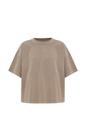 Gestuz logo-embroidered T-shirt - Brown