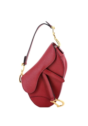 Christian Dior Pre-Owned Saddle Handbag Leather Mini shoulder bag - Red