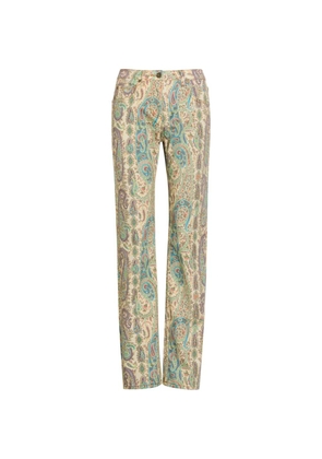 ETRO paisley-pattern straight-leg jeans - Neutrals