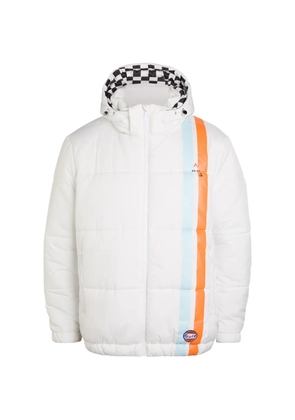 AN-Y1 Riski stripe hooded jacket - White