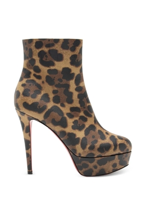 Christian Louboutin Pre-Owned Bianca leopard platform boots - Brown