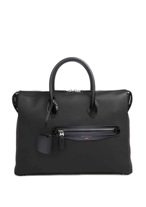 Santoni leather tote bag - Black