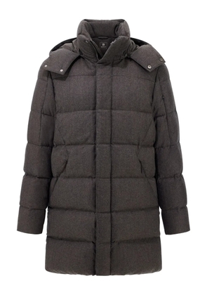 Boggi Milano flannel padded parka - Brown