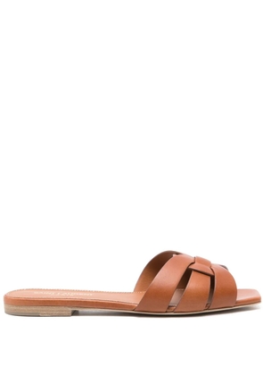 Saint Laurent Tribute flat sandals - Brown