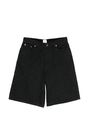 Casablanca monogram denim shorts - Black
