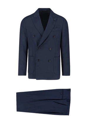 Lardini double-breasted wool suit - Blue