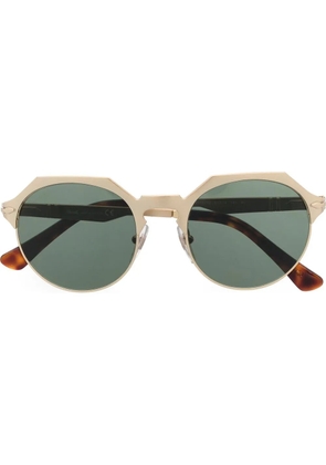 Persol half-rim round frame sunglasses - Gold