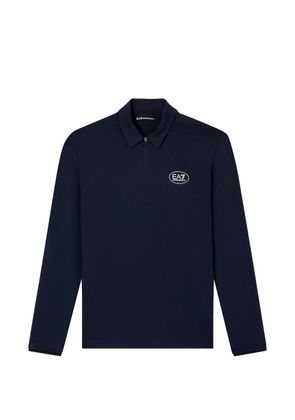 Ea7 Emporio Armani long-sleeve polo shirt - Blue