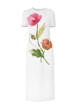 Carolina Herrera poppy-print midi dress - White