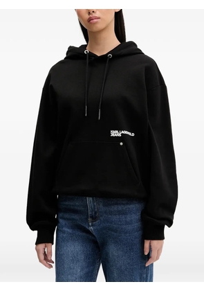 Karl Lagerfeld Jeans printed logo hoodie - Black