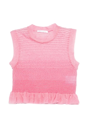 Cecilie Bahnsen ruffles sleeveless tank top - Pink