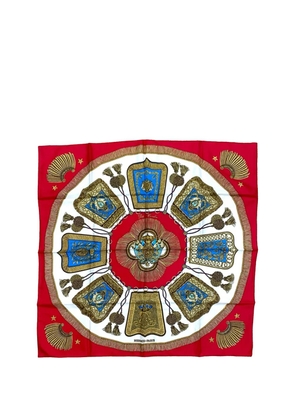 Hermès Pre-Owned 2000-2020 Poste et Cavalerie Silk Scarf 90 scarves - Red