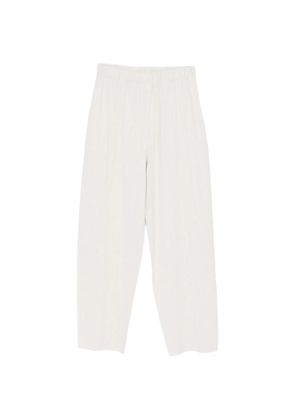 Issey Miyake pleated cropped trousers - Neutrals