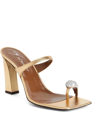 Giuseppe Zanotti 90mm Icon Ring rhinestone-embellished sandals - Gold