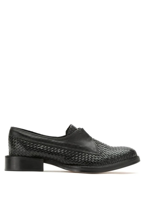 Sarah Chofakian woven-effect loafers - Black
