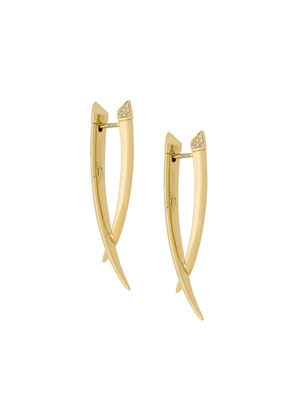 Shaun Leane Sabre diamond crossover earrings - Gold