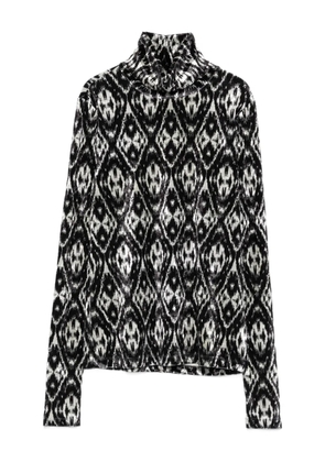 Pierre-Louis Mascia ikat-pattern turtleneck top - Black