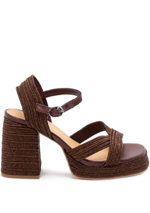 Castañer platform block heel sandals - Brown