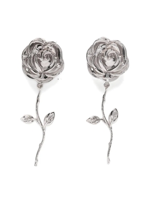 Magda Butrym Rose Stem earrings - Silver