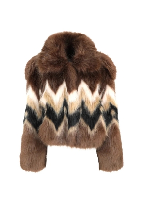 Retrofête Ismay chevron bomber jacket - Brown