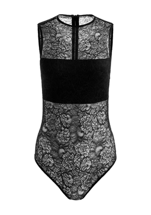 alice + olivia Nichol floral-lace bodysuit - Black