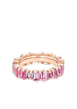 Suzanne Kalan 18K rose gold pink sapphire eternity band