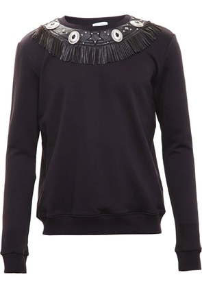 Saint Laurent concho detail sweatshirt - Black