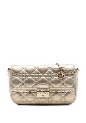 Christian Dior Pre-Owned 2014 Metallic Lambskin Cannage Miss Dior Promenade crossbody bag - Gold