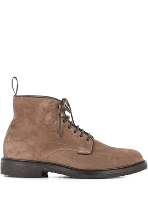 Henderson Baracco lace-up suede boots - Neutrals