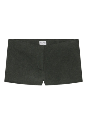 ALFIE fine-knit mini shorts - Green