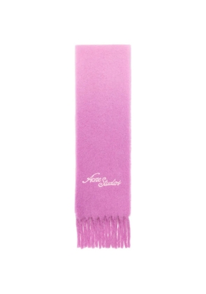 Acne Studios logo fringed scarf - Pink