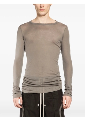 Rick Owens long-sleeve rib T-shirt - Grey