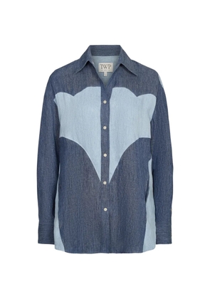 TWP austin panelled shirt - Blue