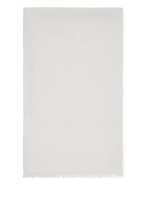 Brunello Cucinelli frayed-hem oversized scarf - White