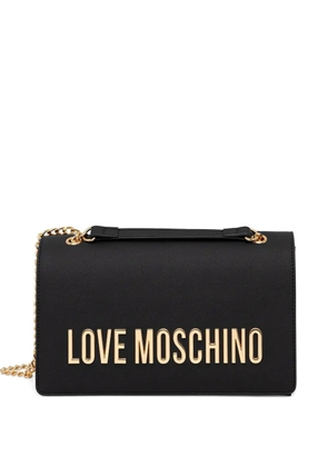 Love Moschino logo chain crossbody bag - Black