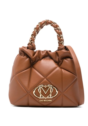 Love Moschino quilted tote bag - Brown