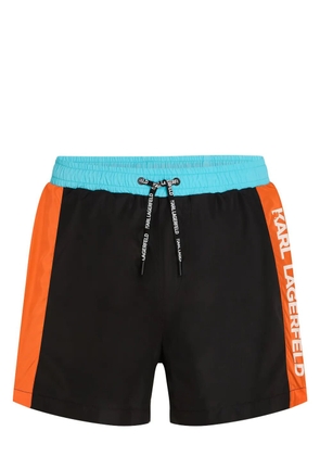 Karl Lagerfeld colour-block swim shorts - Black