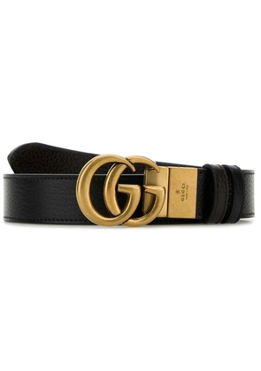 Gucci Double G buckle leather belt - Black