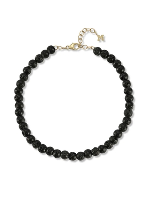 Mateo 14K yellow gold Lava Rock bracelet - Black