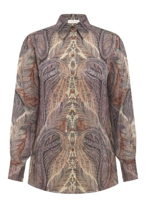 ZIMMERMANN satin shirt - Brown