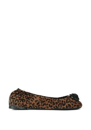 Kurt Geiger London animal-print embellished ballet flats - Brown