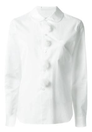 Comme Des Garçons Girl pom pom button shirt - White