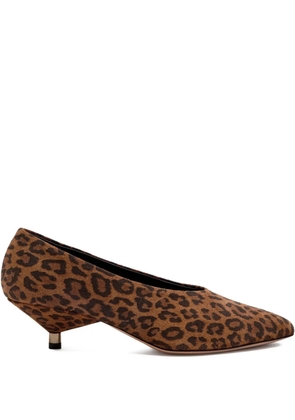 MARANT ÉTOILE Ebisa leopard-print suede pumps - Brown